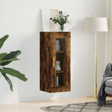 Smoked oak wall cabinet 34.5x34x90 cm