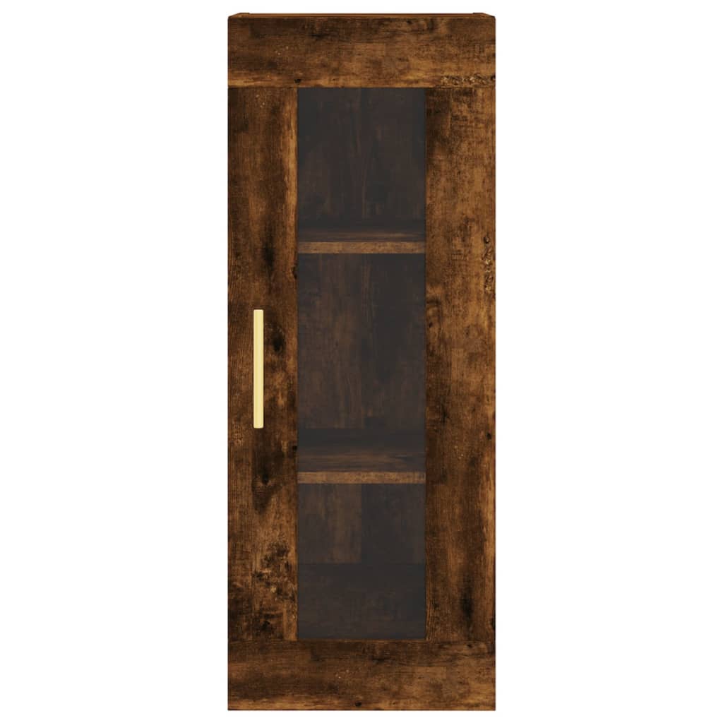 Smoked oak wall cabinet 34.5x34x90 cm