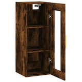 Smoked oak wall cabinet 34.5x34x90 cm