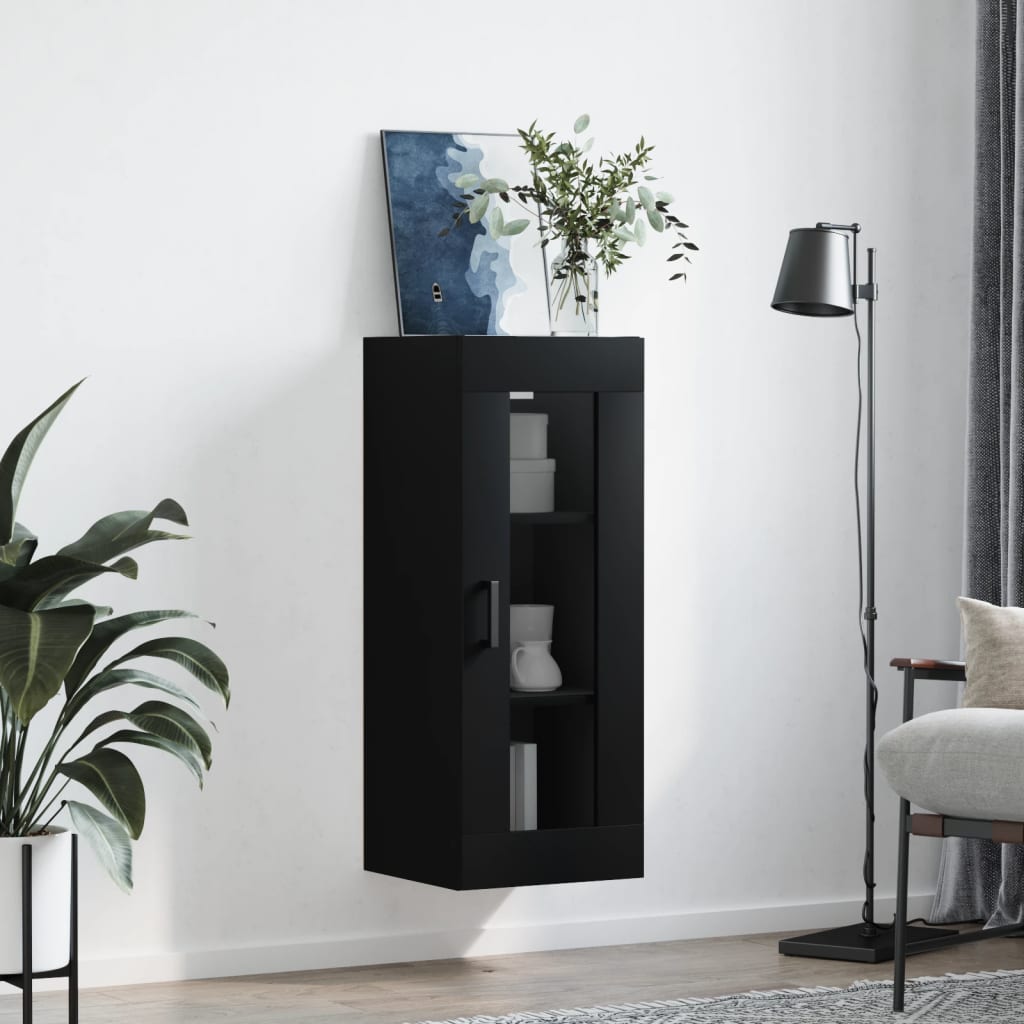 Black wall cabinet 34.5x34x90 cm