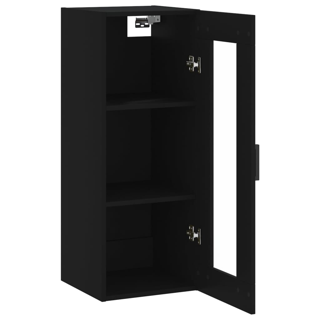 Black wall cabinet 34.5x34x90 cm