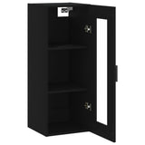 Schwarzer Wandschrank 34,5x34x90 cm