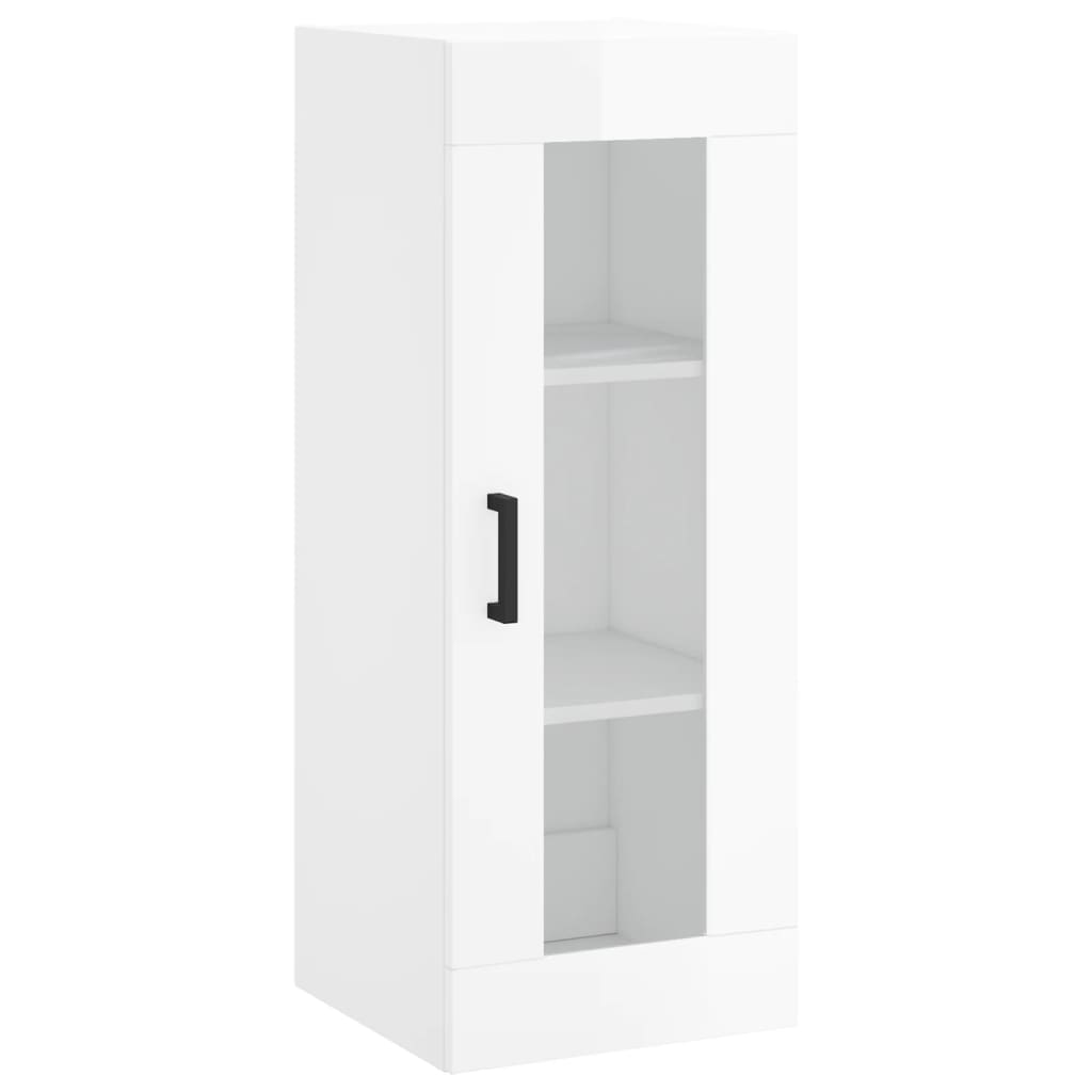 Armoire murale blanc brillant 34,5x34x90 cm