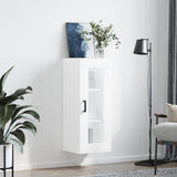 Armoire murale blanc brillant 34,5x34x90 cm