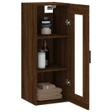 Armoire murale chêne marron 34,5x34x90 cm