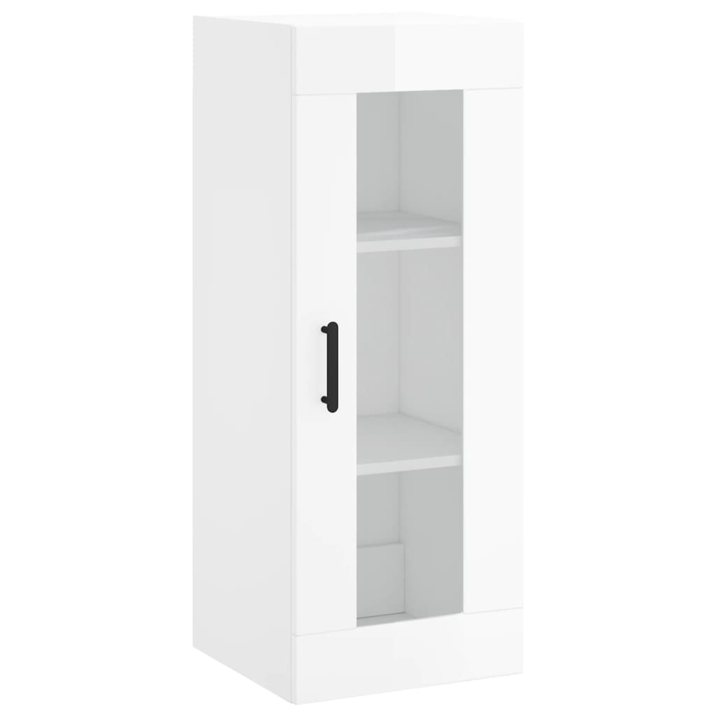 Armoire murale blanc brillant 34,5x34x90 cm