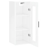 Armoire murale blanc brillant 34,5x34x90 cm