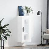 Wall cabinet glossy white 34.5x34x90 cm