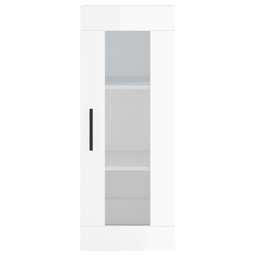 Wall cabinet glossy white 34.5x34x90 cm