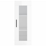 Armoire murale blanc brillant 34,5x34x90 cm