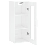 Armoire murale blanc brillant 34,5x34x90 cm