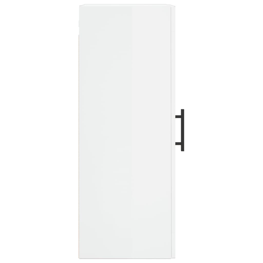 Wall cabinet glossy white 34.5x34x90 cm