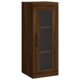 Wandschrank aus braunem Eichenholz, 34,5 x 34 x 90 cm