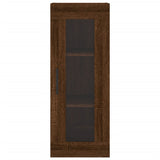 Wandschrank aus braunem Eichenholz, 34,5 x 34 x 90 cm