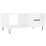 Coffee table Glossy white 90x50x40 cm Engineered wood