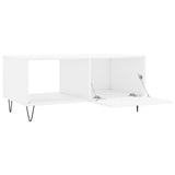 Coffee table Glossy white 90x50x40 cm Engineered wood