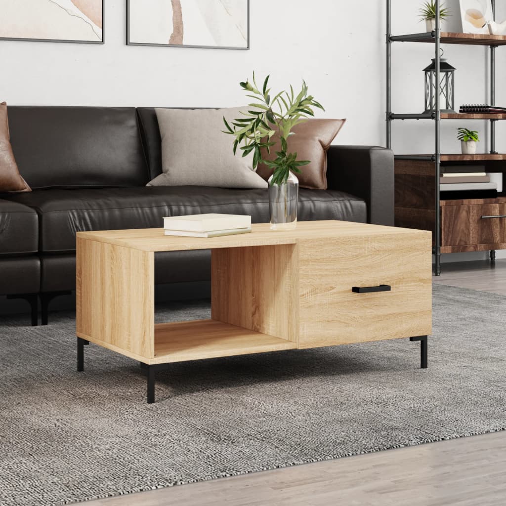 Sonoma oak coffee table 90x50x40 cm engineered wood