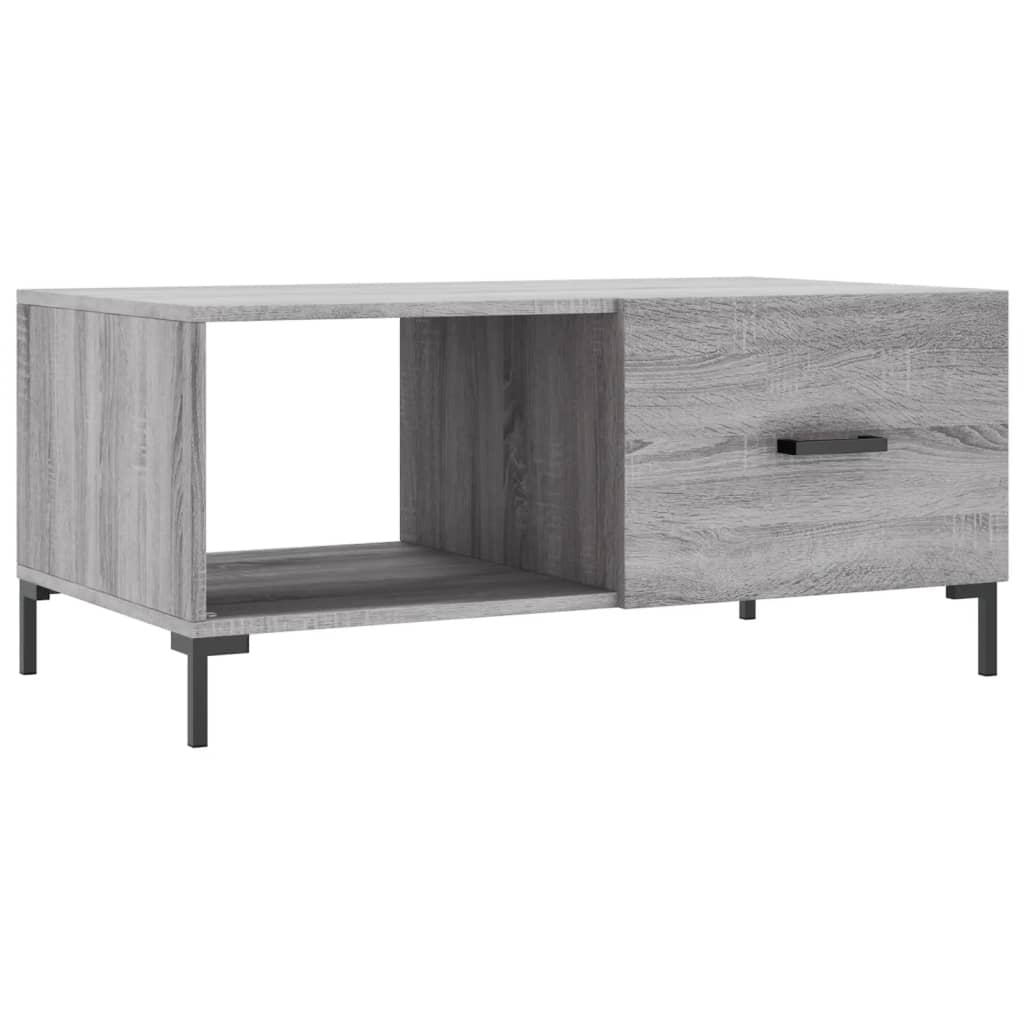 Sonoma coffee table gray 90x50x40 cm engineered wood