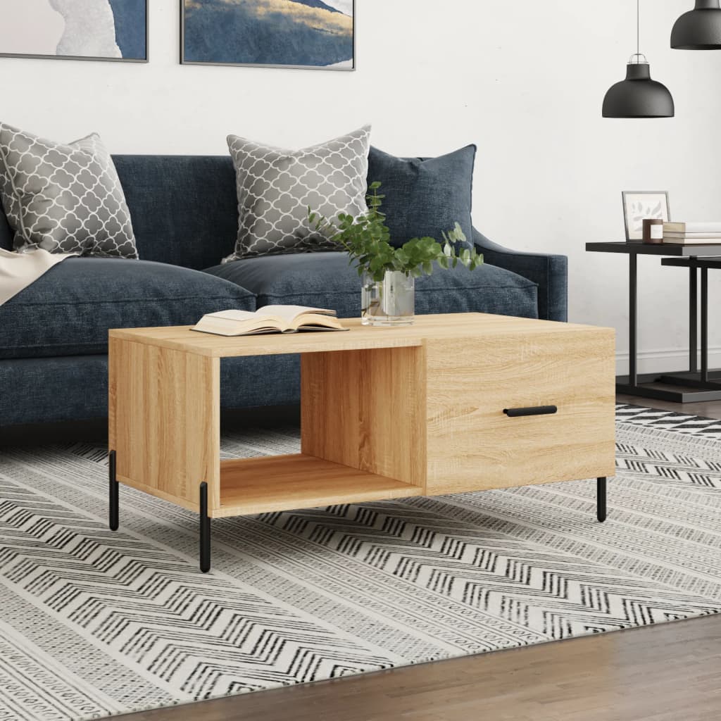 Sonoma oak coffee table 90x50x40 cm engineered wood