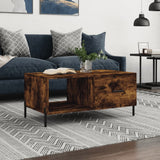 Smoked oak coffee table 90x50x40 cm engineered wood