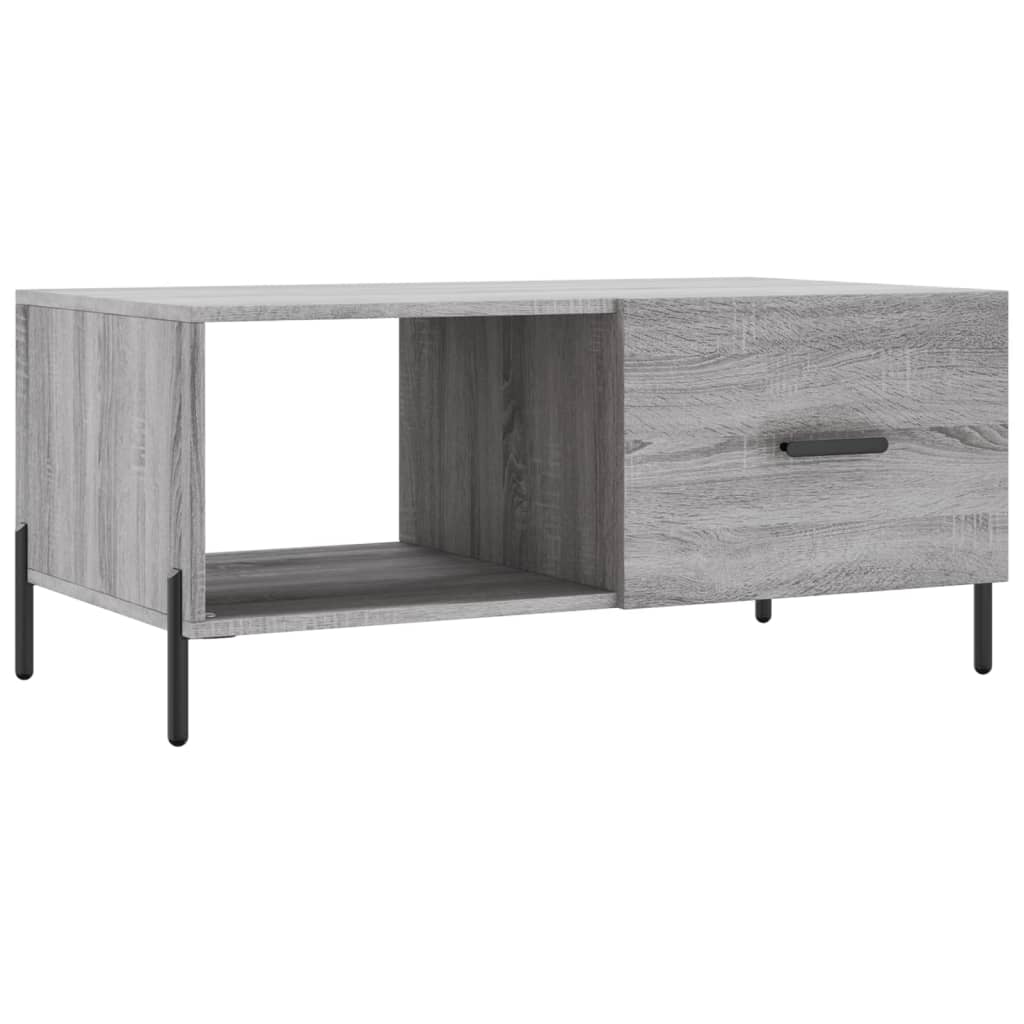 Sonoma grauer Couchtisch 90x50x40 cm, Holzwerkstoff