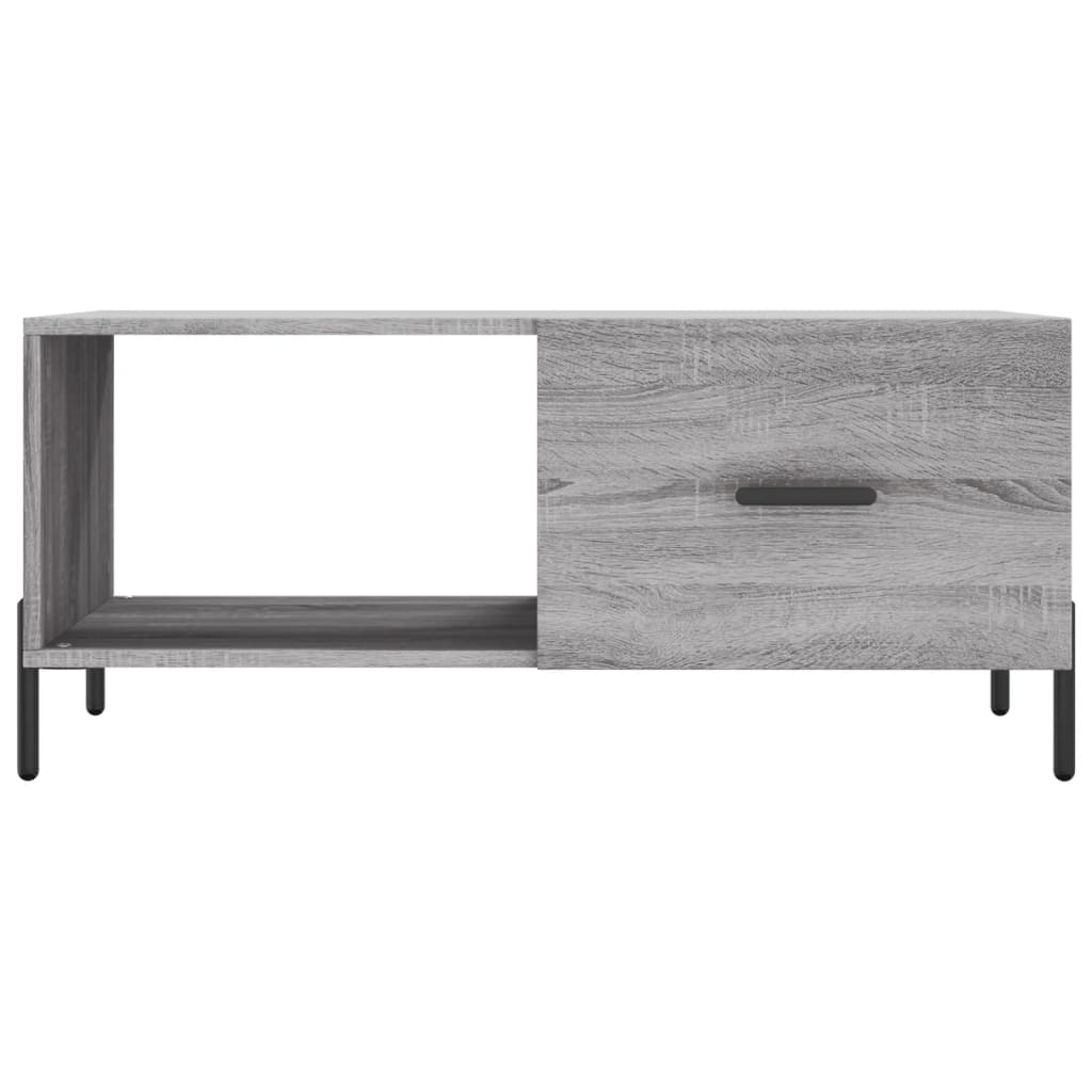 Sonoma grauer Couchtisch 90x50x40 cm, Holzwerkstoff