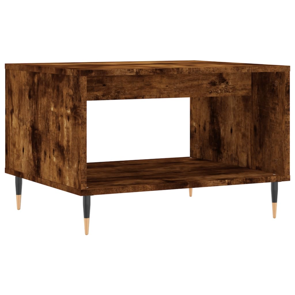 Table basse chêne marron 60x50x40 cm bois d'ingénierie