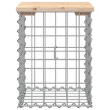 Banc de jardin design de gabion 33x31x42 cm bois massif de pin