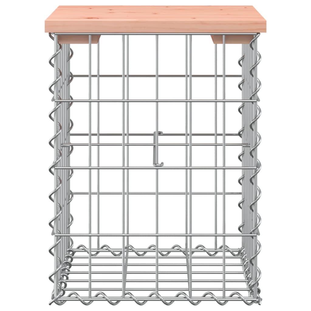 Banc de jardin design gabion 33x31x42 cm bois massif de douglas