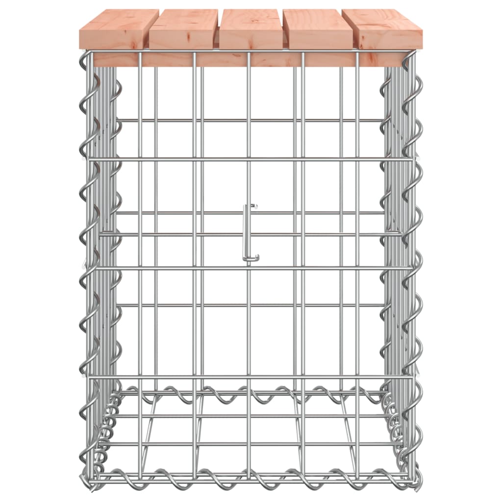 Banc de jardin design gabion 33x31x42 cm bois massif de douglas