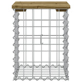 Banc de jardin design gabion 33x31x42 cm bois de pin imprégné