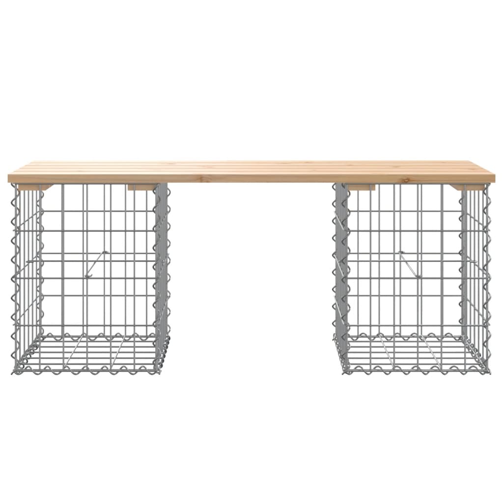 Banc de jardin design de gabion 103x31x42 cm bois massif de pin