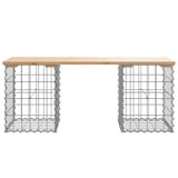 Banc de jardin design de gabion 103x31x42 cm bois massif de pin