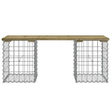 Banc de jardin design gabion 103x31x42 cm bois de pin imprégné