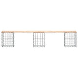 Banc de jardin design de gabion 203x31x42 cm bois massif de pin