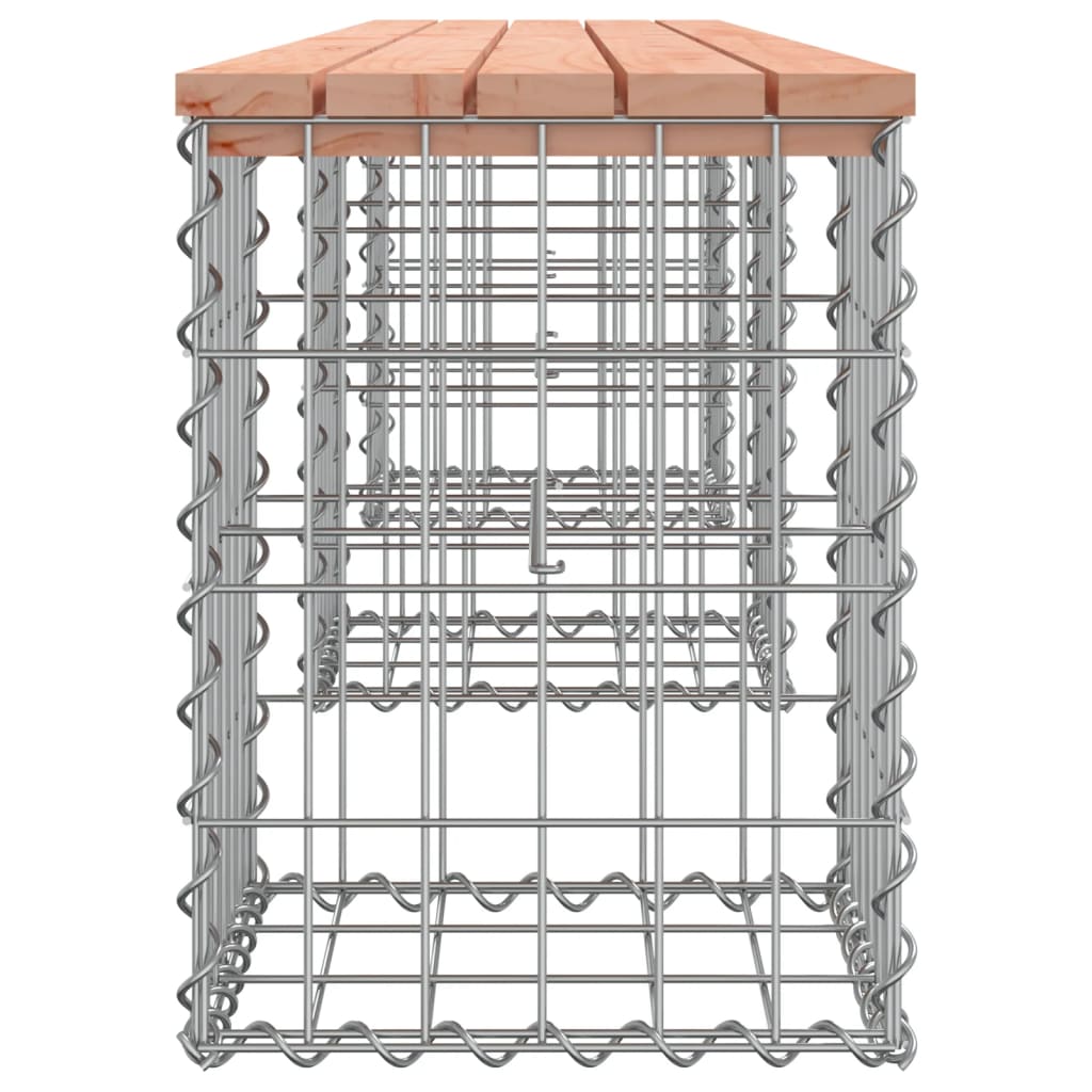 Banc de jardin design gabion 203x31x42cm bois massif de douglas