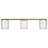 Banc de jardin design gabion 203x31x42 cm bois de pin imprégné