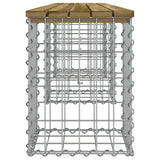 Banc de jardin design gabion 203x31x42 cm bois de pin imprégné