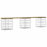 Banc de jardin design gabion 203x31x42 cm bois de pin imprégné