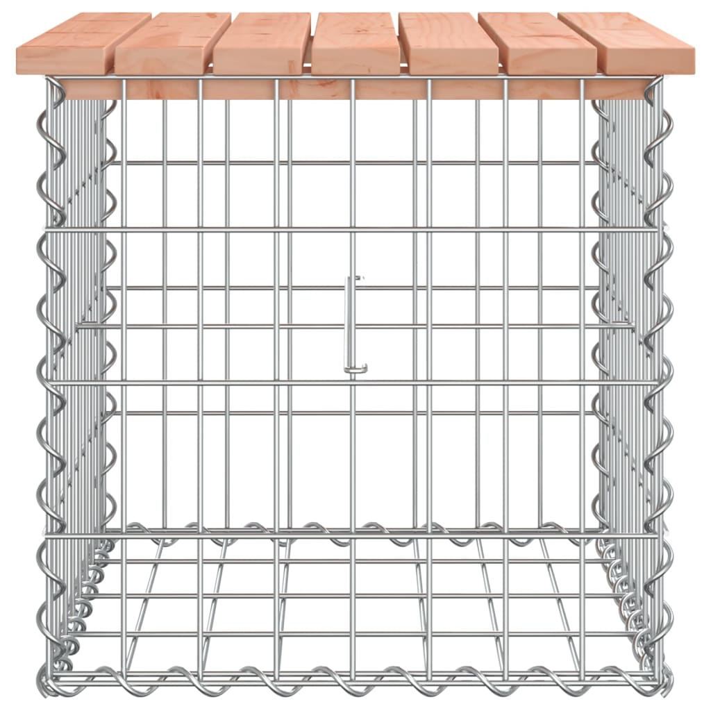 Banc de jardin design gabion 43x44x42 cm bois massif de douglas