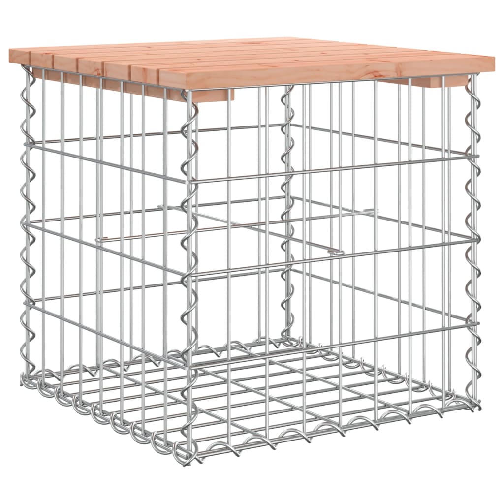 Banc de jardin design gabion 43x44x42 cm bois massif de douglas