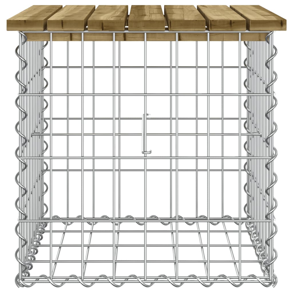 Banc de jardin design gabion 43x44x42 cm bois de pin imprégné