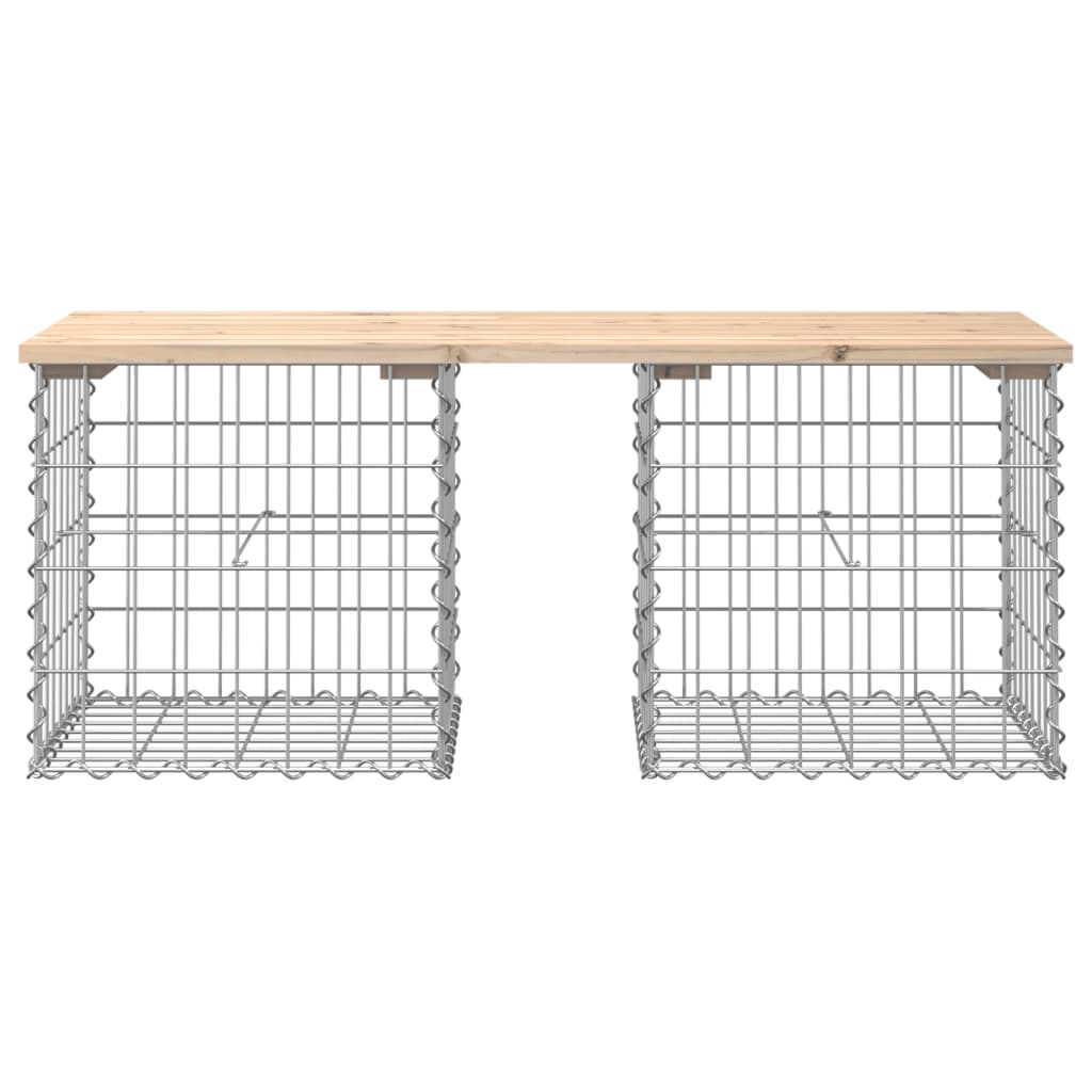 Banc de jardin design de gabion 103x44x42 cm bois massif de pin