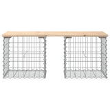 Banc de jardin design de gabion 103x44x42 cm bois massif de pin