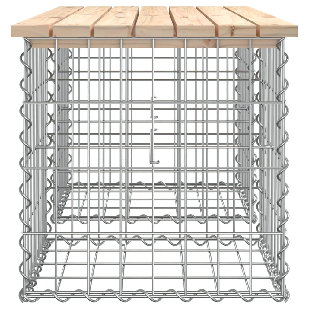 Banc de jardin design de gabion 103x44x42 cm bois massif de pin