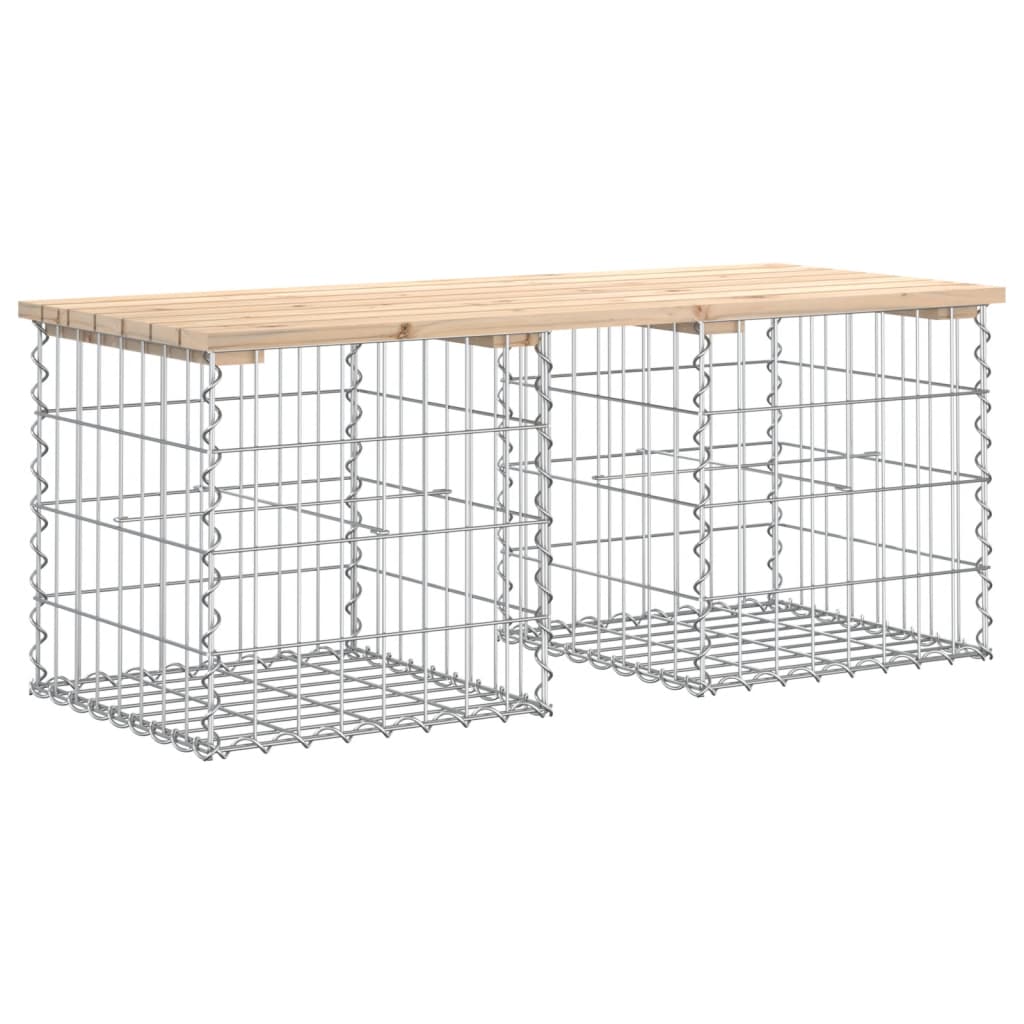 Banc de jardin design de gabion 103x44x42 cm bois massif de pin