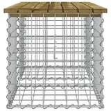 Banc de jardin design gabion 103x44x42 cm bois de pin imprégné