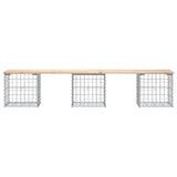 Banc de jardin design de gabion 203x44x42 cm bois massif de pin