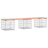 Banc de jardin design gabion 203x44x42cm bois massif de douglas