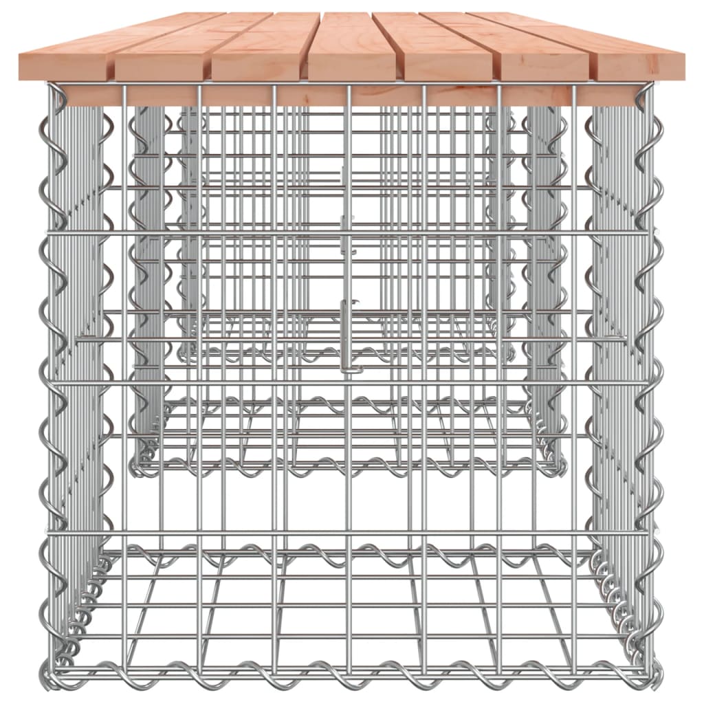 Banc de jardin design gabion 203x44x42cm bois massif de douglas